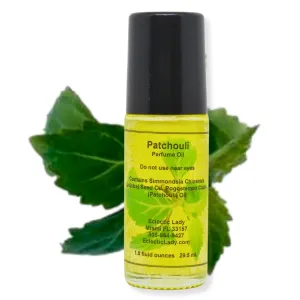 All Natural Patchouli Perfume Oil, 1.0 Oz Portable Roll-On Fragrance with Long-Lasting Scent, Delightful Essential Oils and Jojoba Oil For Daily Use