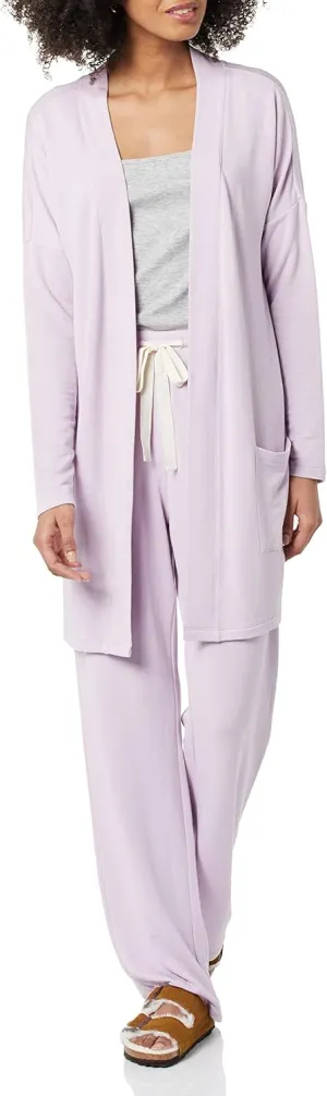 Amazon Essentials Women's Relaxed-Fit Lightweight Lounge Open-Front Cardigan