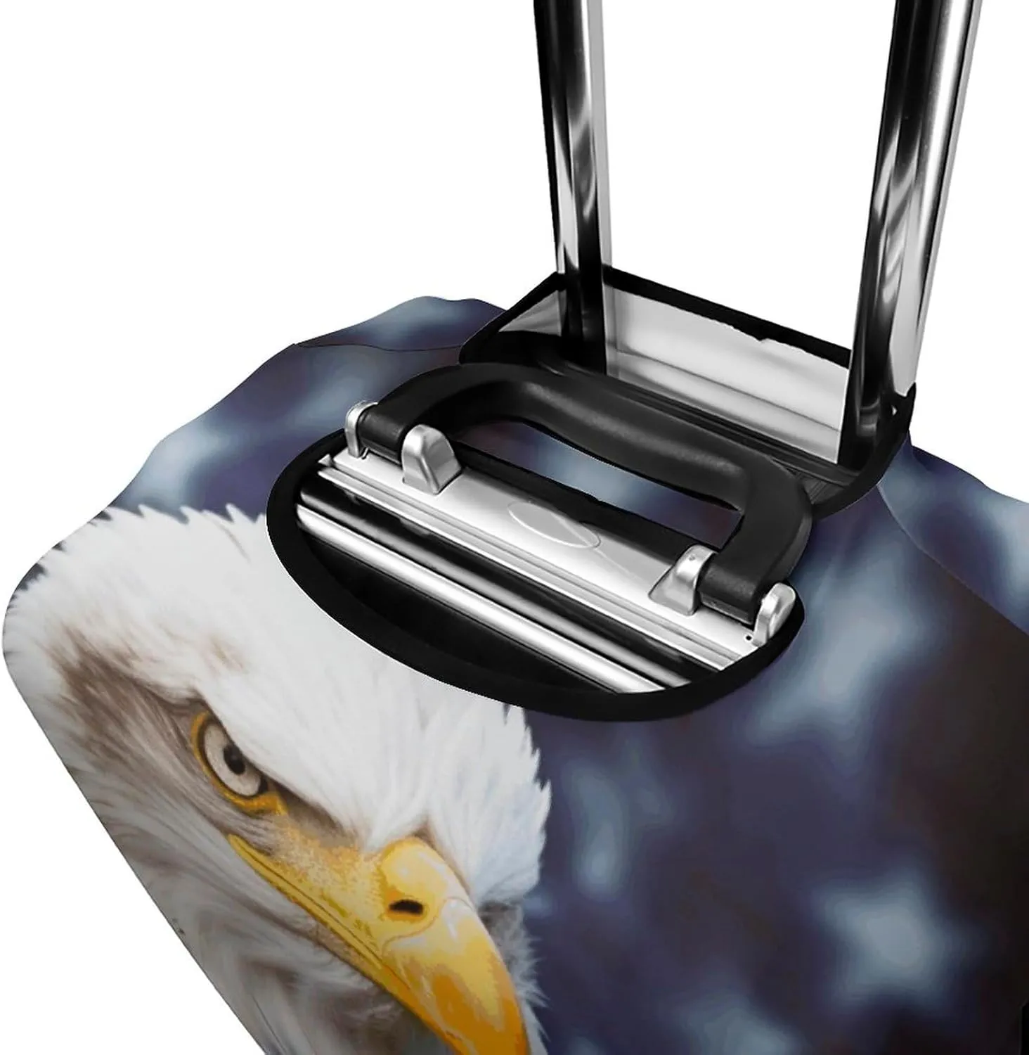 American Bald Eagle Luggage Cover Protector - Travel Suitcase Sleeve with Dual-Sided Prints, Universal Fit 18-32 Inch, Washable Anti-Scratch Travel Baggage Cover XL
