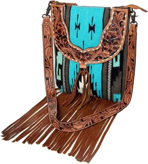 American Darling CROSS BODY I Hand Tooled Hair-on Genuine Leather women bag western handbag purse