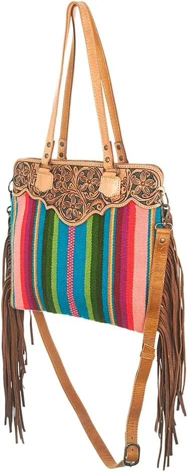 American Darling Cross Body I Hand Tooled Hair-On Genuine Leather Women Bag Western Handbag Purse