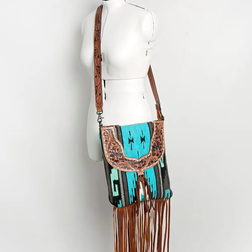 American Darling CROSS BODY I Hand Tooled Hair-on Genuine Leather women bag western handbag purse