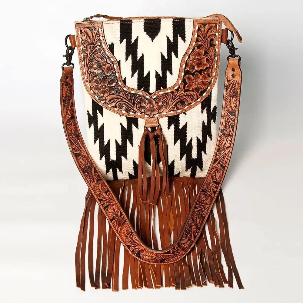 American Darling CROSS BODY I Hand Tooled Hair-on Genuine Leather women bag western handbag purse