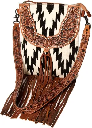 American Darling CROSS BODY I Hand Tooled Hair-on Genuine Leather women bag western handbag purse