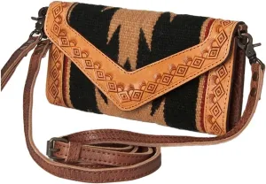 American Darling Hand Tooled Saddle Blanket Genuine Leather Women Bag Western Handbag Purse