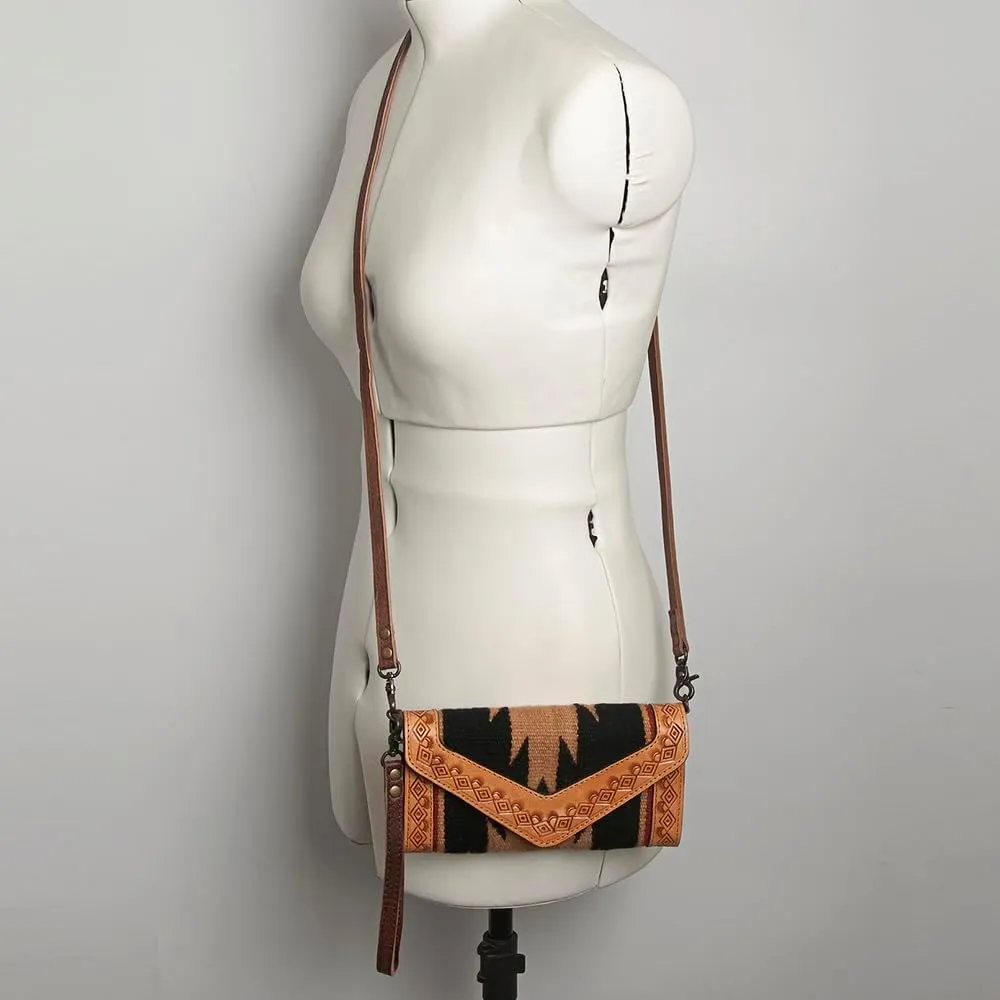 American Darling Hand Tooled Saddle Blanket Genuine Leather Women Bag Western Handbag Purse