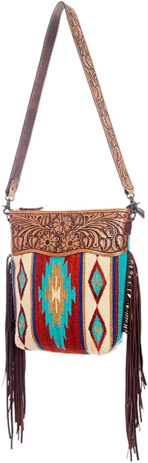 American Darling Large Crossbody Saddle Blanket Genuine Leather Women Bag Western Handbag Purse