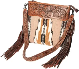 American Darling Signature Crossbody Hand Tooled Saddle Blanket Genuine Leather Western Women Bag Handbag Purse | Crossbody Bag for Women | Cute Crossbody Bag | Crossbody Purse