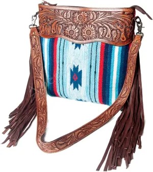 American Darling Signature Crossbody Hand Tooled Saddle Blanket Genuine Leather Western Women Bag Handbag Purse | Crossbody Bag for Women | Cute Crossbody Bag | Crossbody Purse