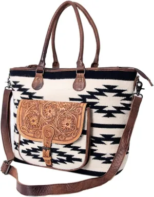 American Darling Tote Hand Tooled Saddle Blanket Genuine Leather women bag western handbag purse