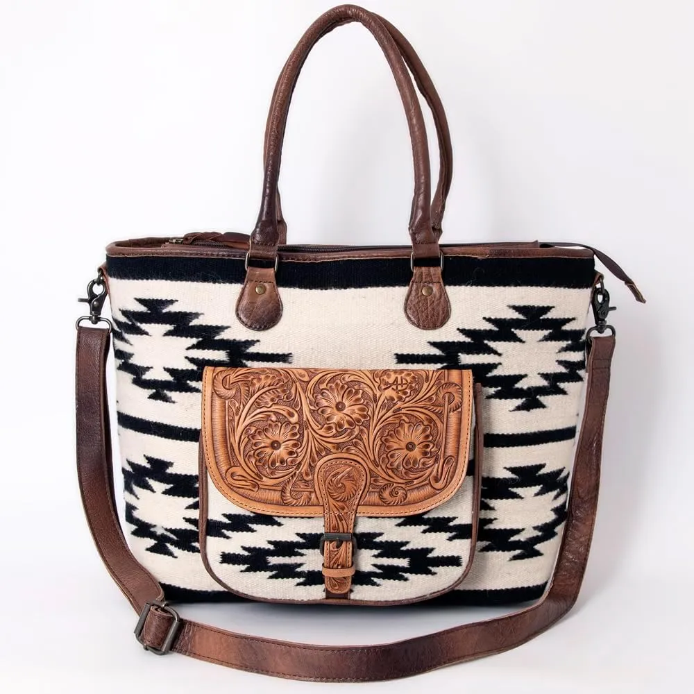 American Darling Tote Hand Tooled Saddle Blanket Genuine Leather women bag western handbag purse