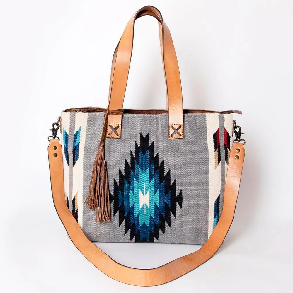 American Darling Tote Saddle Blanket Genuine Leather Women Bag Western Handbag Purse