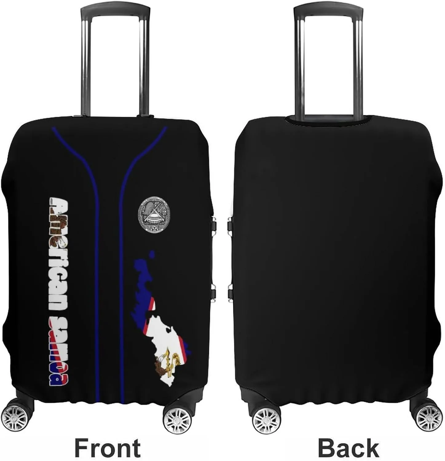 American Samoa Flag Travel Suitcase Protector Luggage Cover Protective Washable Anti-scratch Baggage Cover