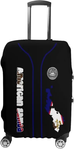 American Samoa Flag Travel Suitcase Protector Luggage Cover Protective Washable Anti-scratch Baggage Cover