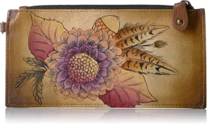 Anna by Anuschka Women's Hand Painted Genuine Leather Organizer Wallet