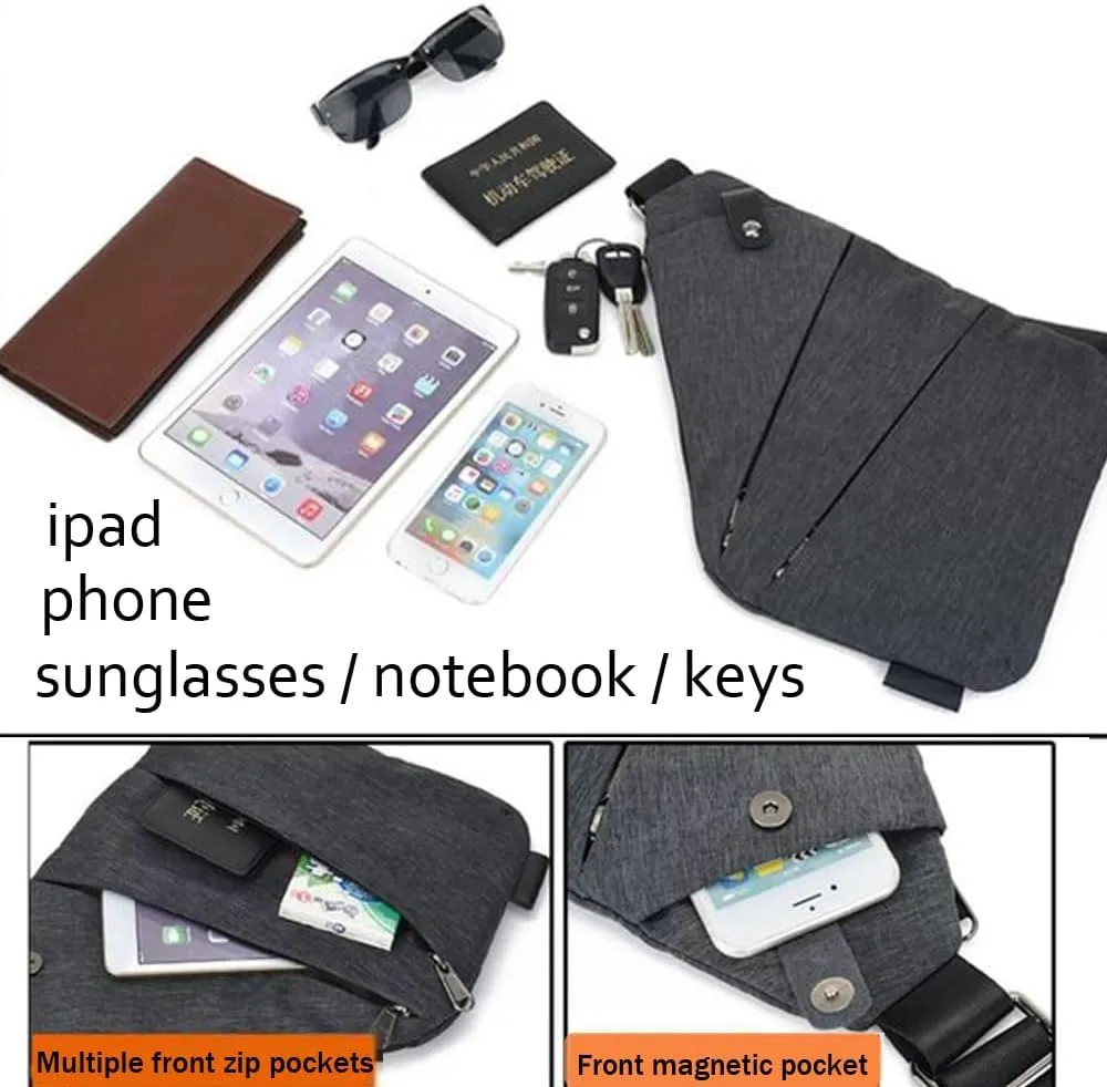 Anti Theft Travel Bag for Women Men, Anti Theft Crossbody Bags for Women with Adjustable Strap Safe Travel Bag for Men