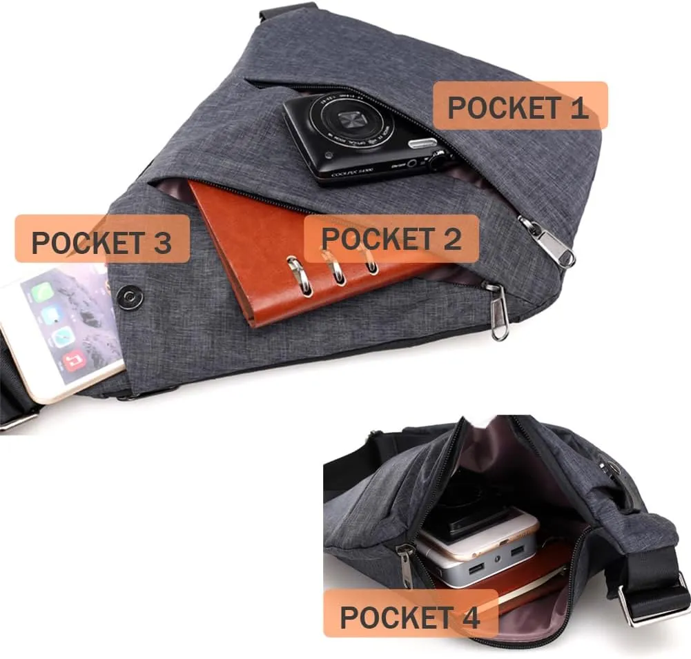 Anti Theft Travel Bag for Women Men, Anti Theft Crossbody Bags for Women with Adjustable Strap Safe Travel Bag for Men