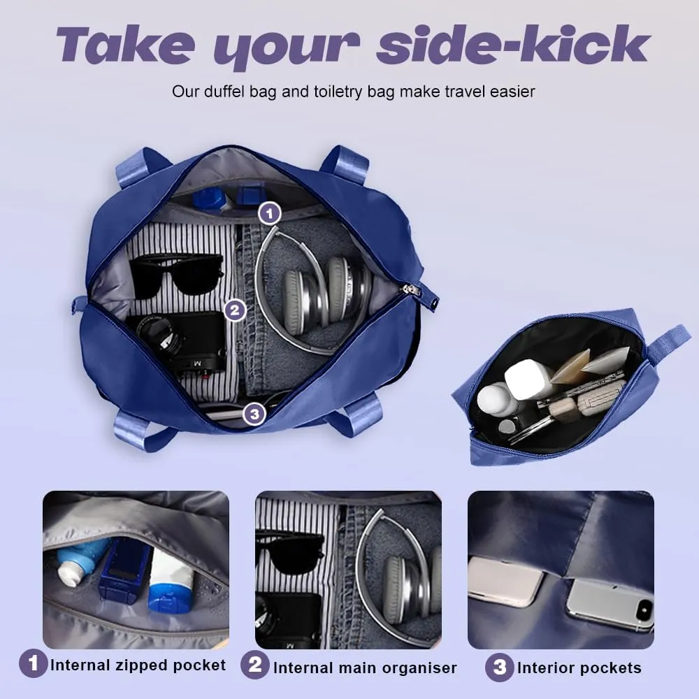 AnyZip Luggage Set 20 Inch Carry on Luggage PC ABS Hardshell Lightweight Suitcases for Travelling with 4 Universal Wheels TSA Lock Dark Blue