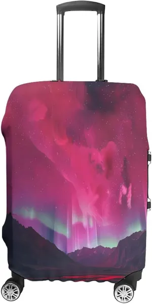 Aurora Pink-Romance Protective Luggage Case Washable Suitcase Cover Travel Bag Protector