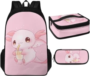 Axolotl Girls Bookbag Ages 8-10 Kids 12 Inch Backpack for Girls Princess Backpack for Girls Kindergarten Backpacks Gift Choice for Children/Kids On Back To School,Birthday