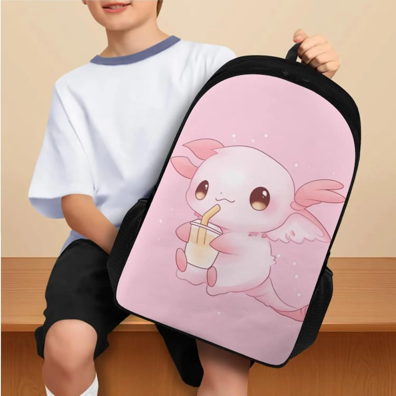 Axolotl Girls Bookbag Ages 8-10 Kids 12 Inch Backpack for Girls Princess Backpack for Girls Kindergarten Backpacks Gift Choice for Children/Kids On Back To School,Birthday