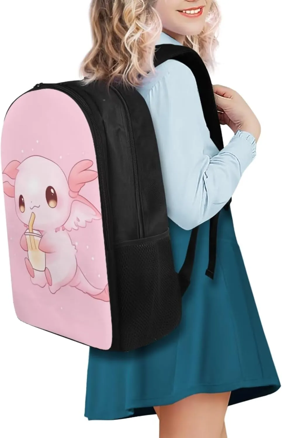 Axolotl Girls Bookbag Ages 8-10 Kids 12 Inch Backpack for Girls Princess Backpack for Girls Kindergarten Backpacks Gift Choice for Children/Kids On Back To School,Birthday