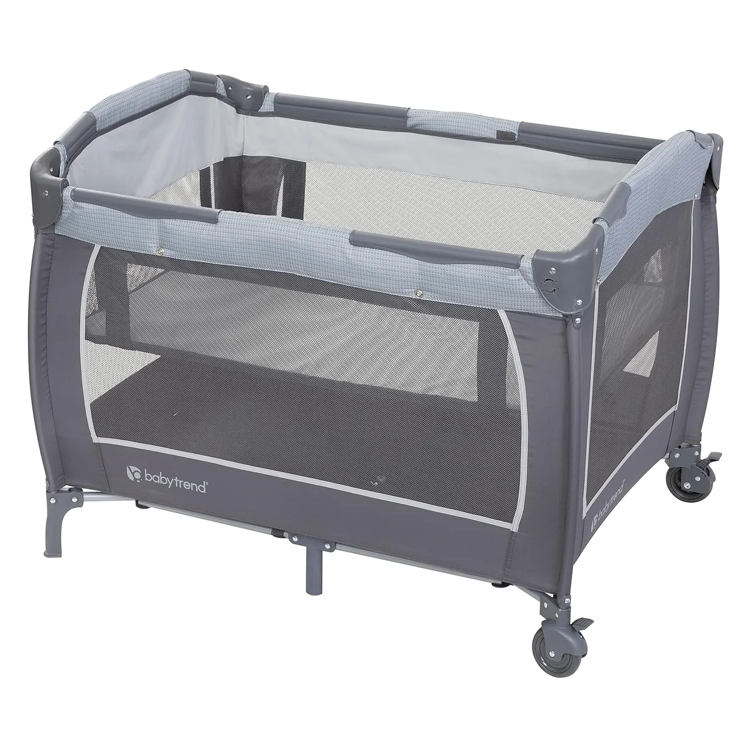 Baby Trend Lil’ Snooze™ Deluxe III Nursery Center® Playard for Twins, Cozy Grey