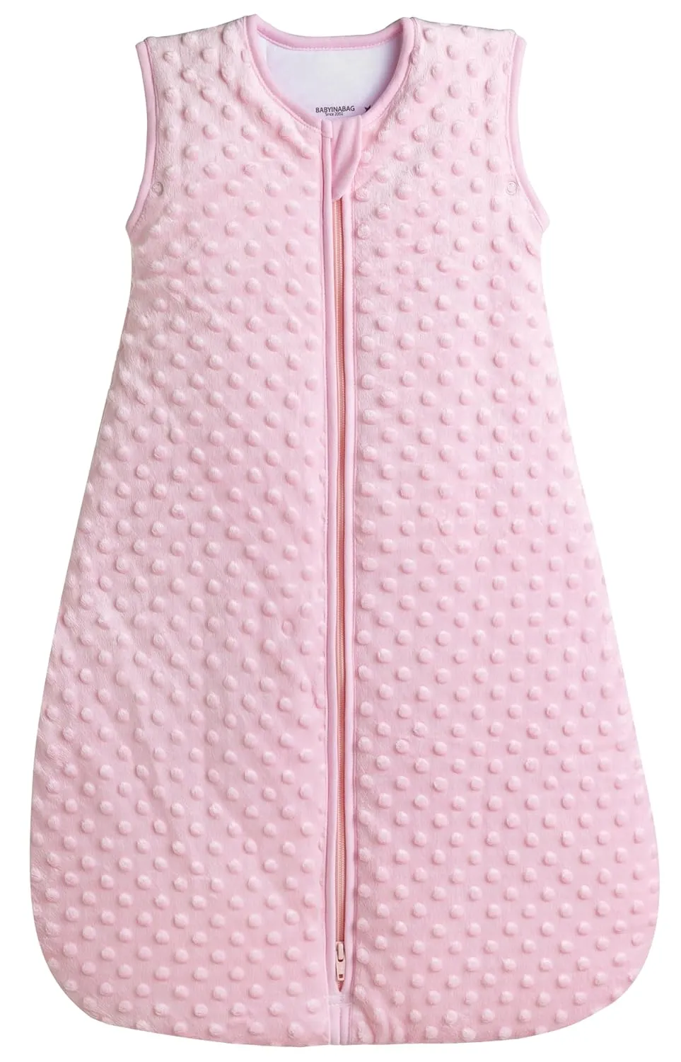BABYINABAG Very Warm 2.5 Tog Quilted Winter Model Baby Sleep Bag or Sack, Plush Minky Dot for Infants and Toddlers (Large (22 mos - 3T))