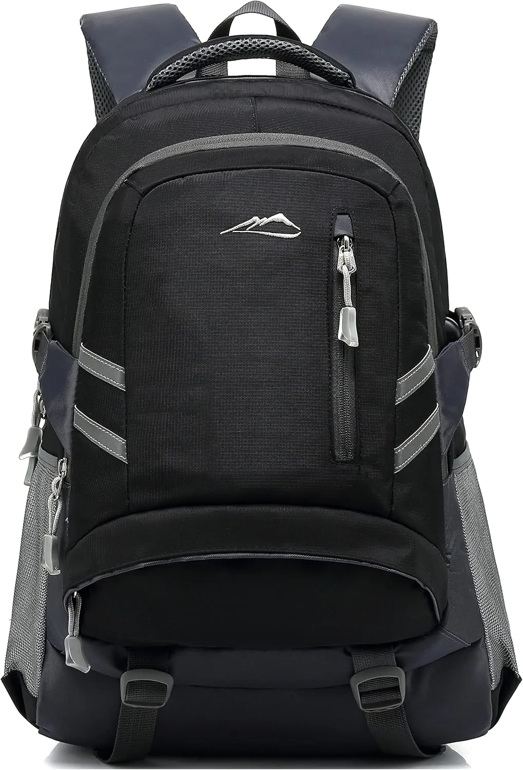Backpack Bookbag for College Laptop Travel, Fit Laptop Up to 15.6 inch Multi Compartment with USB Charging Port Anti theft, Gift for Men Women (Black)