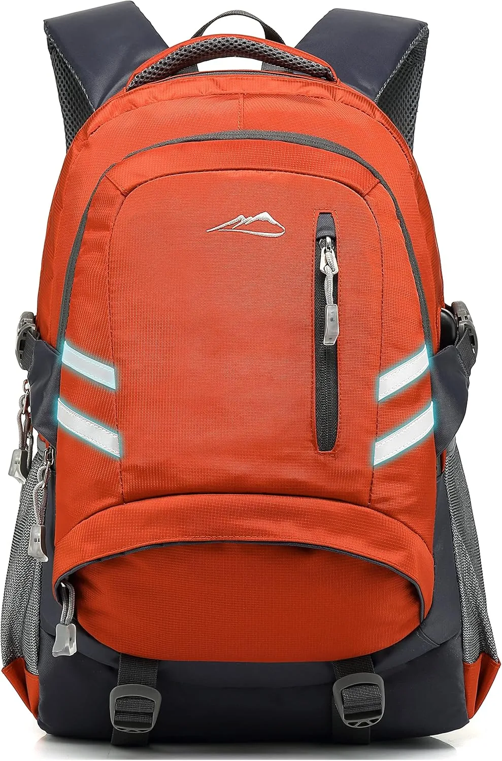 Backpack Bookbag for College Laptop Travel, Fit Laptop Up to 15.6 inch Multi Compartment with USB Charging Port Anti theft, Gift for Men Women (Orange)