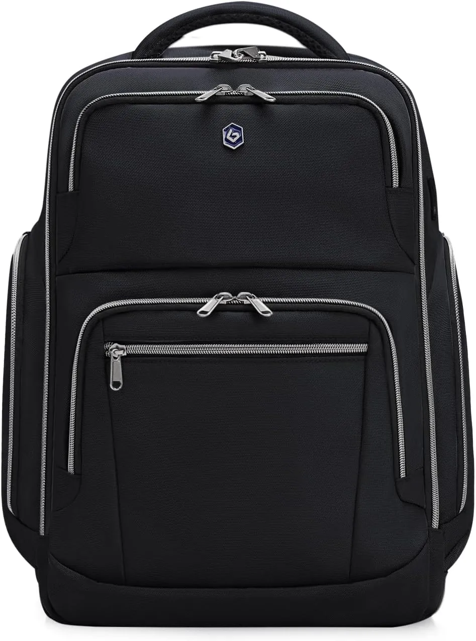 Backpack- Laptop Backpack for Women Men, Travel Business Anti Theft Sturdy Work Bag with USB Charging Port, Water Resistant College Backpack, Holds Up to 15.6" Laptop