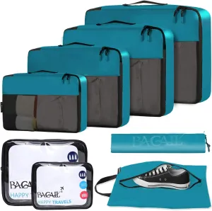 BAGAIL 8 Set/9 Set Packing Cubes Luggage Packing Organizer for Travel, Suitcase Packing Bags for Travel Accessories