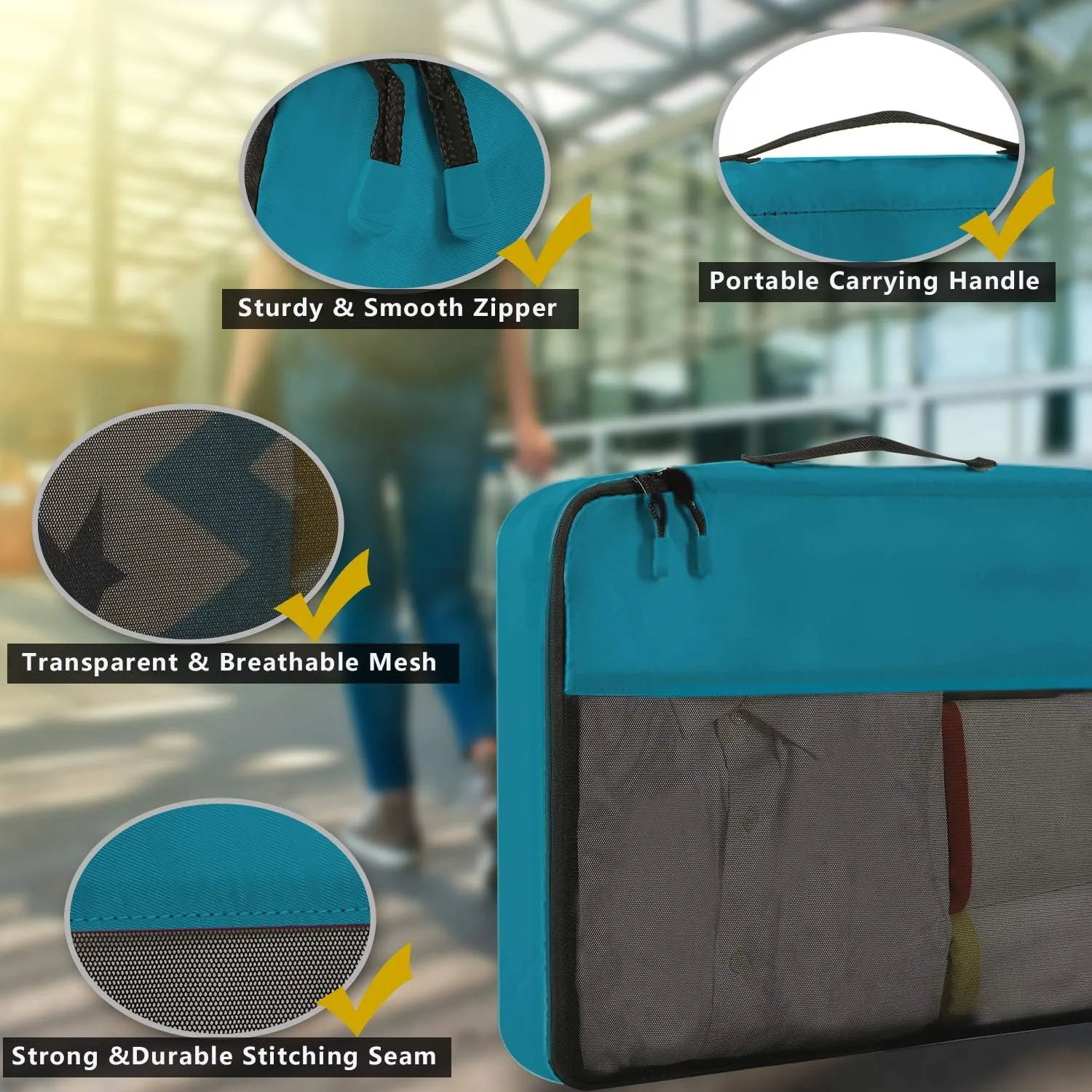 BAGAIL 8 Set/9 Set Packing Cubes Luggage Packing Organizer for Travel, Suitcase Packing Bags for Travel Accessories