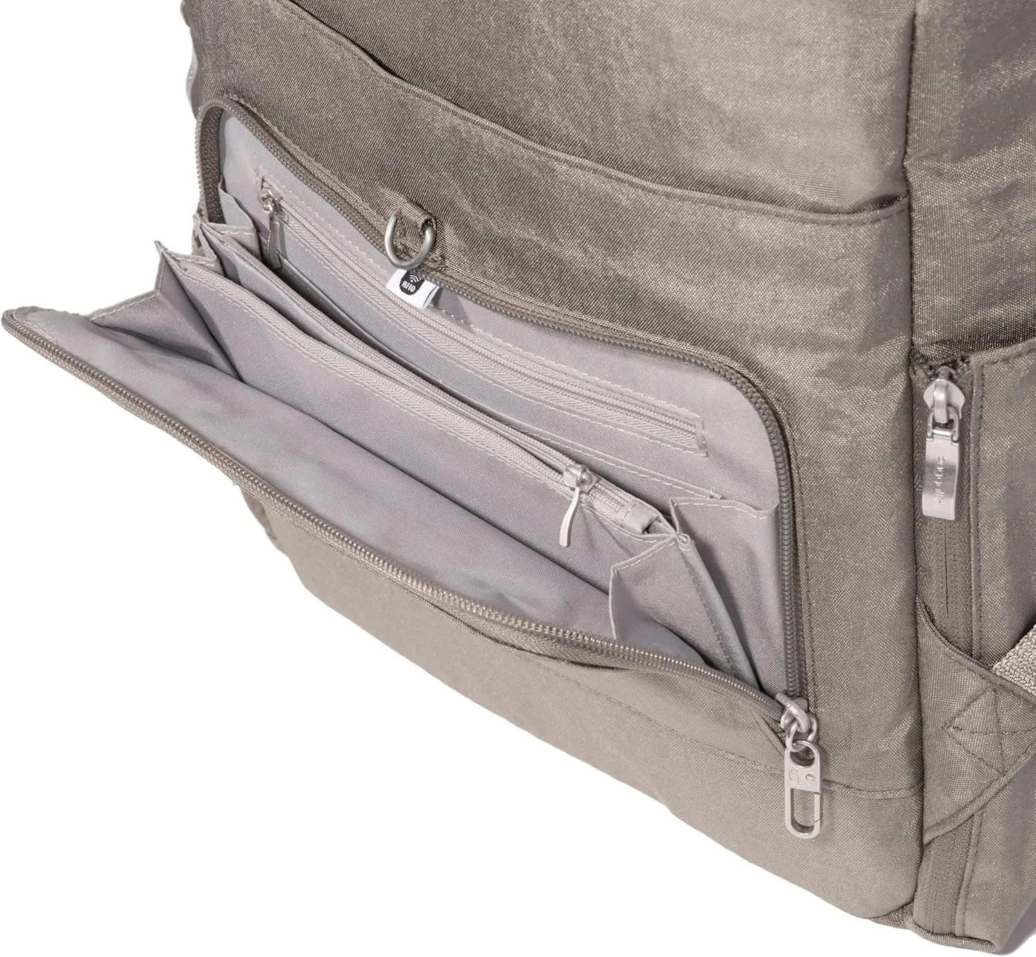 Baggallini Commuter Laptop Lightweight 15x11 Travel Backpack W/RFID & Luggage Sleeve