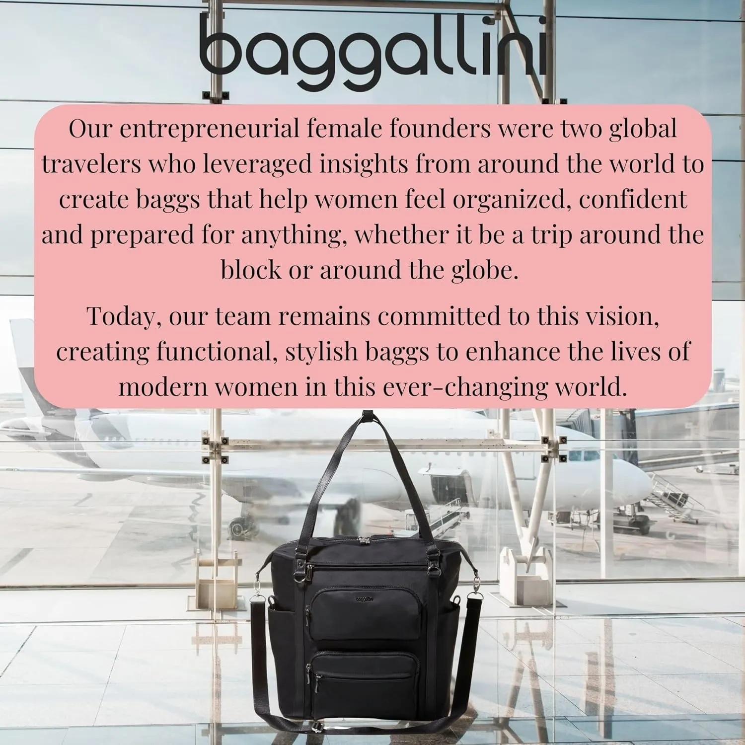 Baggallini Nolita Convertible Backpack - 14x11 Inch Travel Backpack with 16 Inch Laptop Sleeve - Lightweight Luggage Backpack