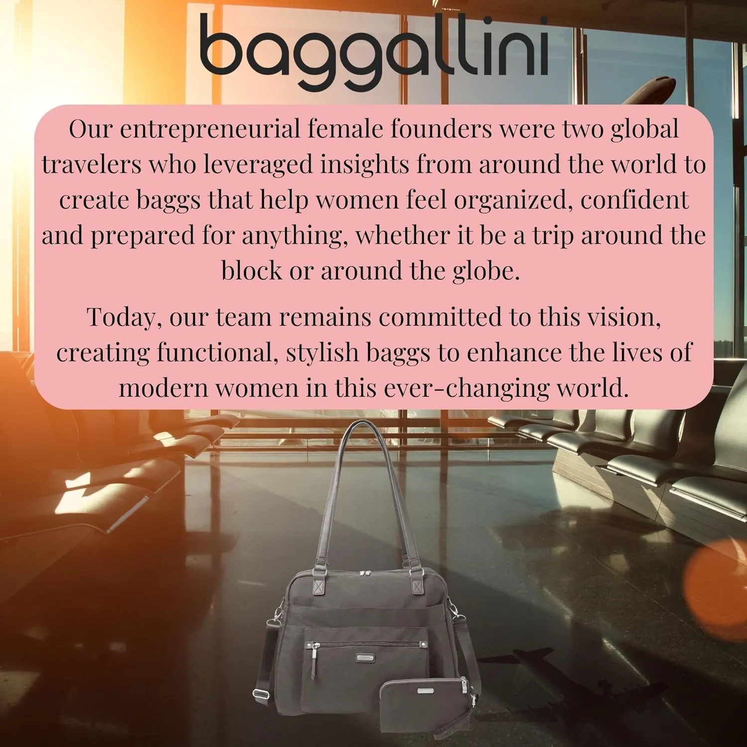 Baggallini Overnight Expandable Laptop Tote - Lightweight Travel Bag for Women