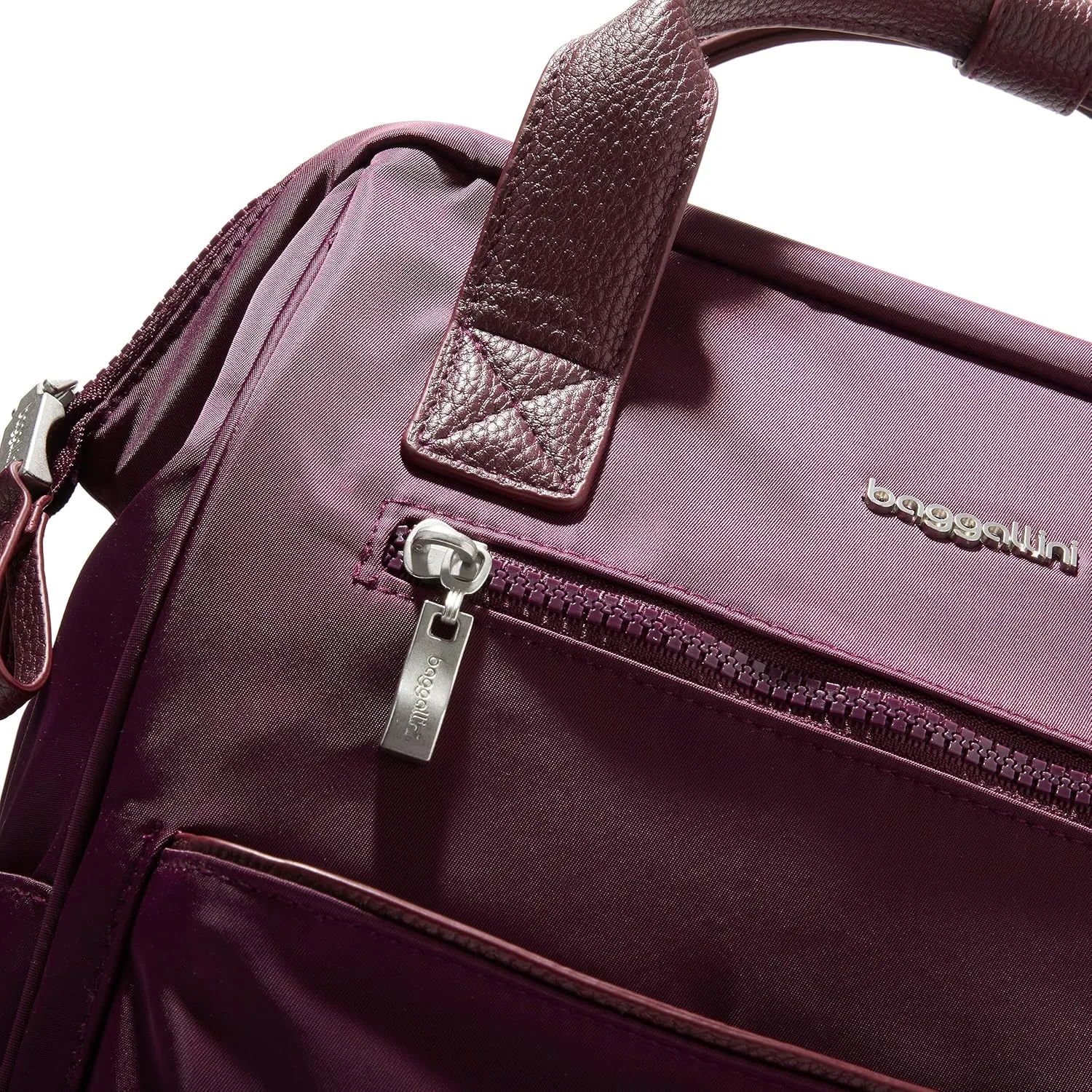 Baggallini Soho Backpack - Travel Laptop Backpack for Women - Lightweight Water-Resistant Luggage Bag, Mulberry