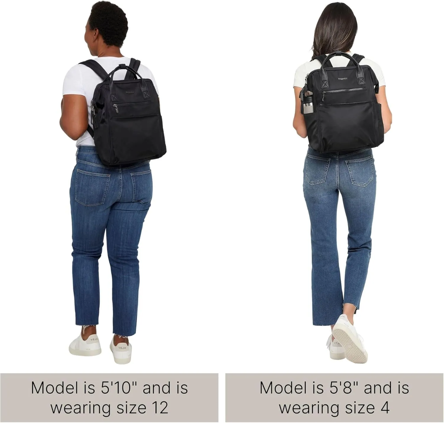 Baggallini Soho Backpack - Travel Laptop Backpack for Women - Lightweight Water-Resistant Luggage Bag, Smoke