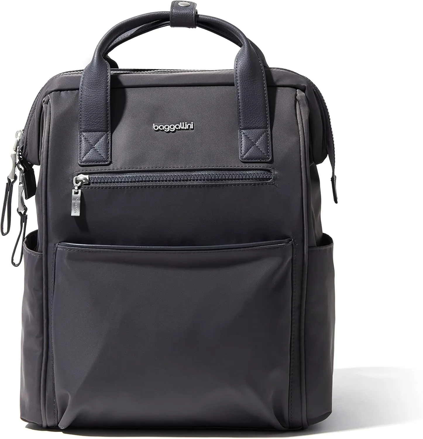 Baggallini Soho Backpack - Travel Laptop Backpack for Women - Lightweight Water-Resistant Luggage Bag, Smoke