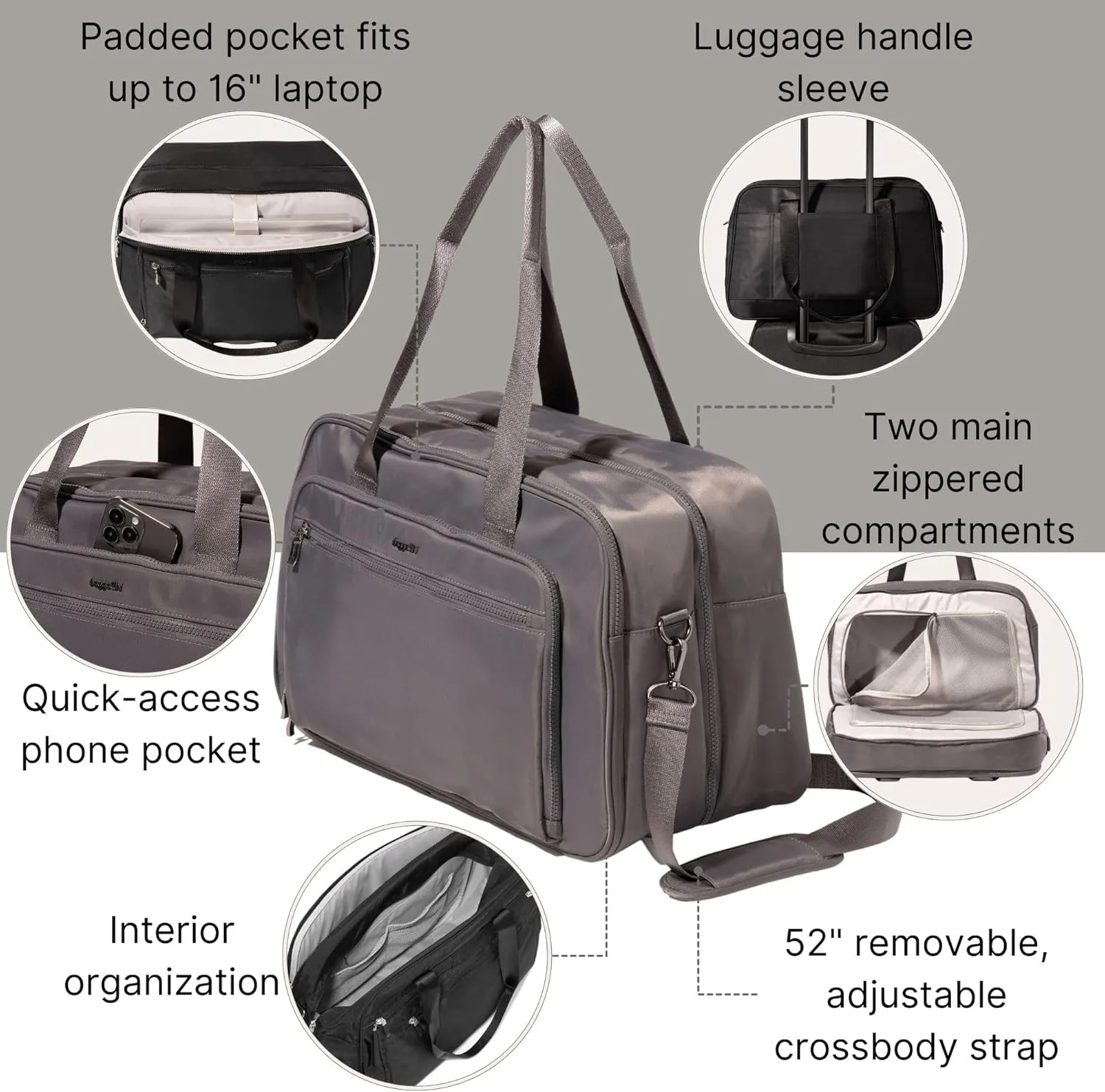 Baggallini Women's Getaway Split Case Duffel