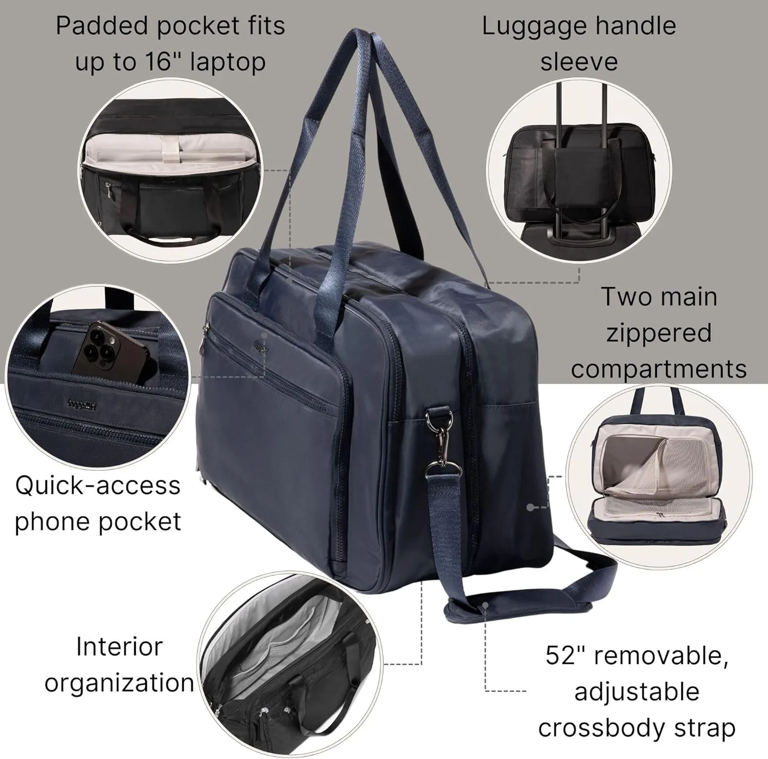Baggallini Women's Getaway Split Case Duffel