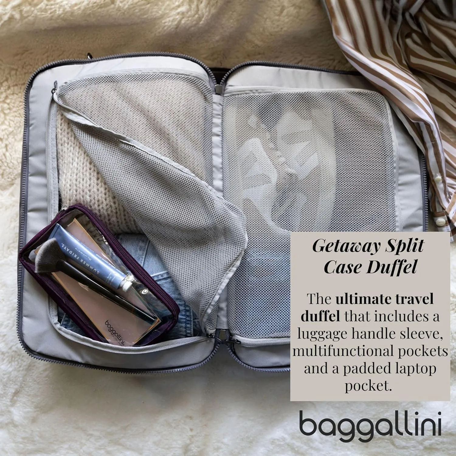 Baggallini Women's Getaway Split Case Duffel