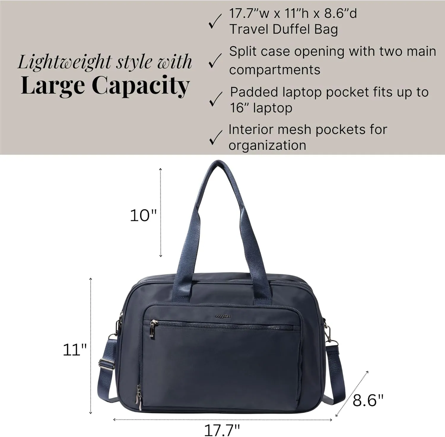 Baggallini Women's Getaway Split Case Duffel