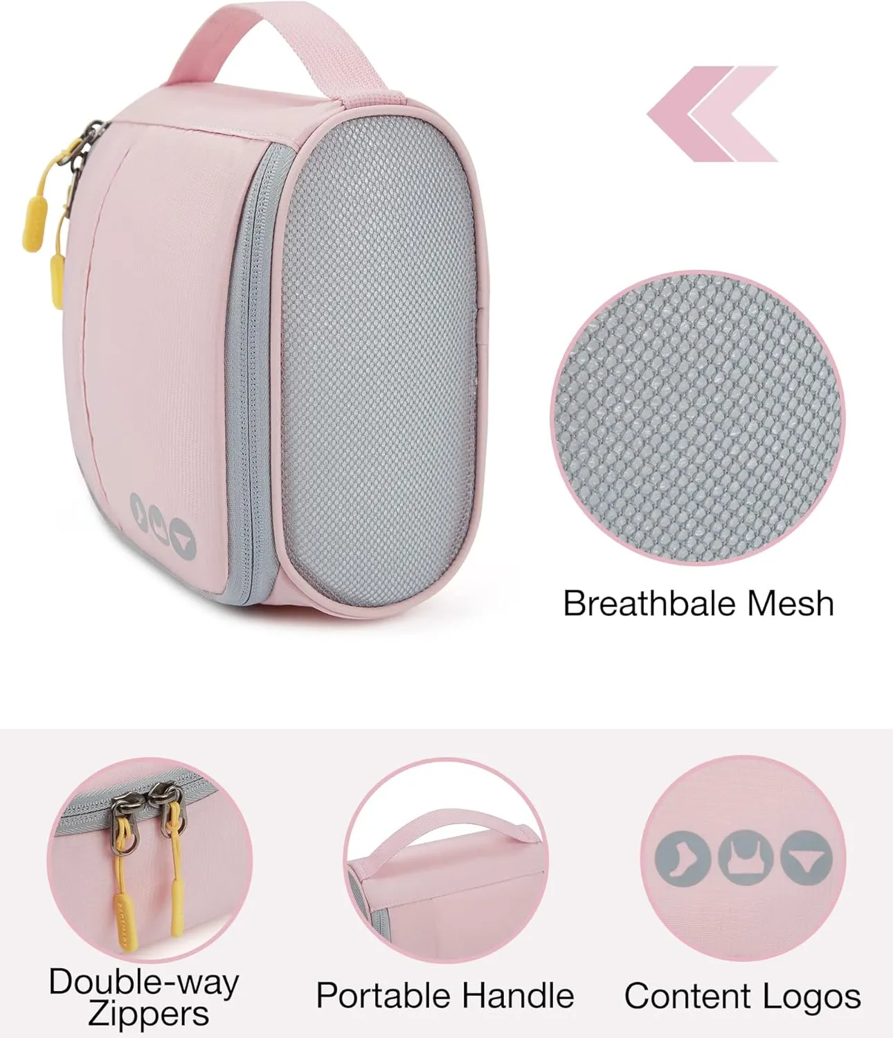 BAGSMART Keep Shape Packing Cubes for Travel, 6 Set Travel Cubes for Packing, Lightweight Suitcase Organizer Bags Set for Travel Essentials