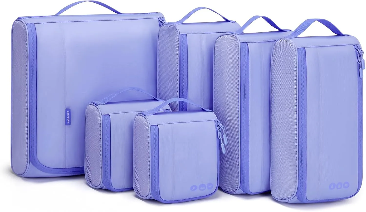BAGSMART Keep Shape Packing Cubes for Travel, 6 Set Travel Cubes for Packing, Lightweight Suitcase Organizer Bags Set for Travel Essentials