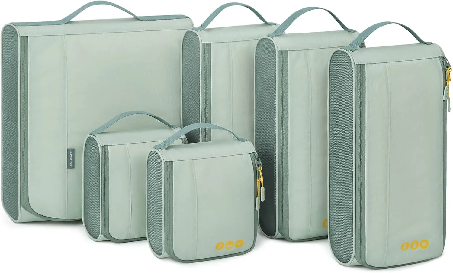 BAGSMART Keep Shape Packing Cubes for Travel, 6 Set Travel Cubes for Packing, Lightweight Suitcase Organizer Bags Set for Travel Essentials