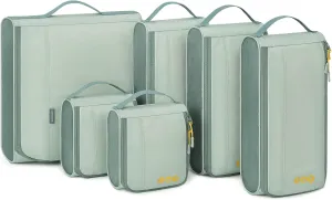 BAGSMART Keep Shape Packing Cubes for Travel, 6 Set Travel Cubes for Packing, Lightweight Suitcase Organizer Bags Set for Travel Essentials