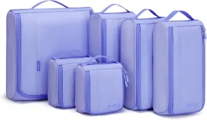 BAGSMART Keep Shape Packing Cubes for Travel, 6 Set Travel Cubes for Packing, Lightweight Suitcase Organizer Bags Set for Travel Essentials