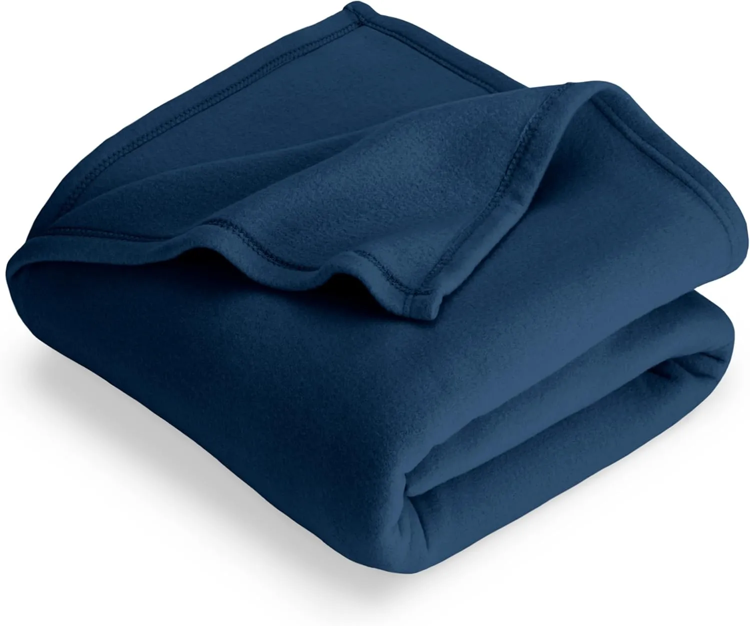 Bare Home Polar Fleece Blanket - Full/Queen - Dark Blue - Warm & Cozy - Premium Fleece - Throw for Bed, Sofa, Camping, Travel and Cold Nights - Lightweight Blanket (Full/Queen, Dark Blue)