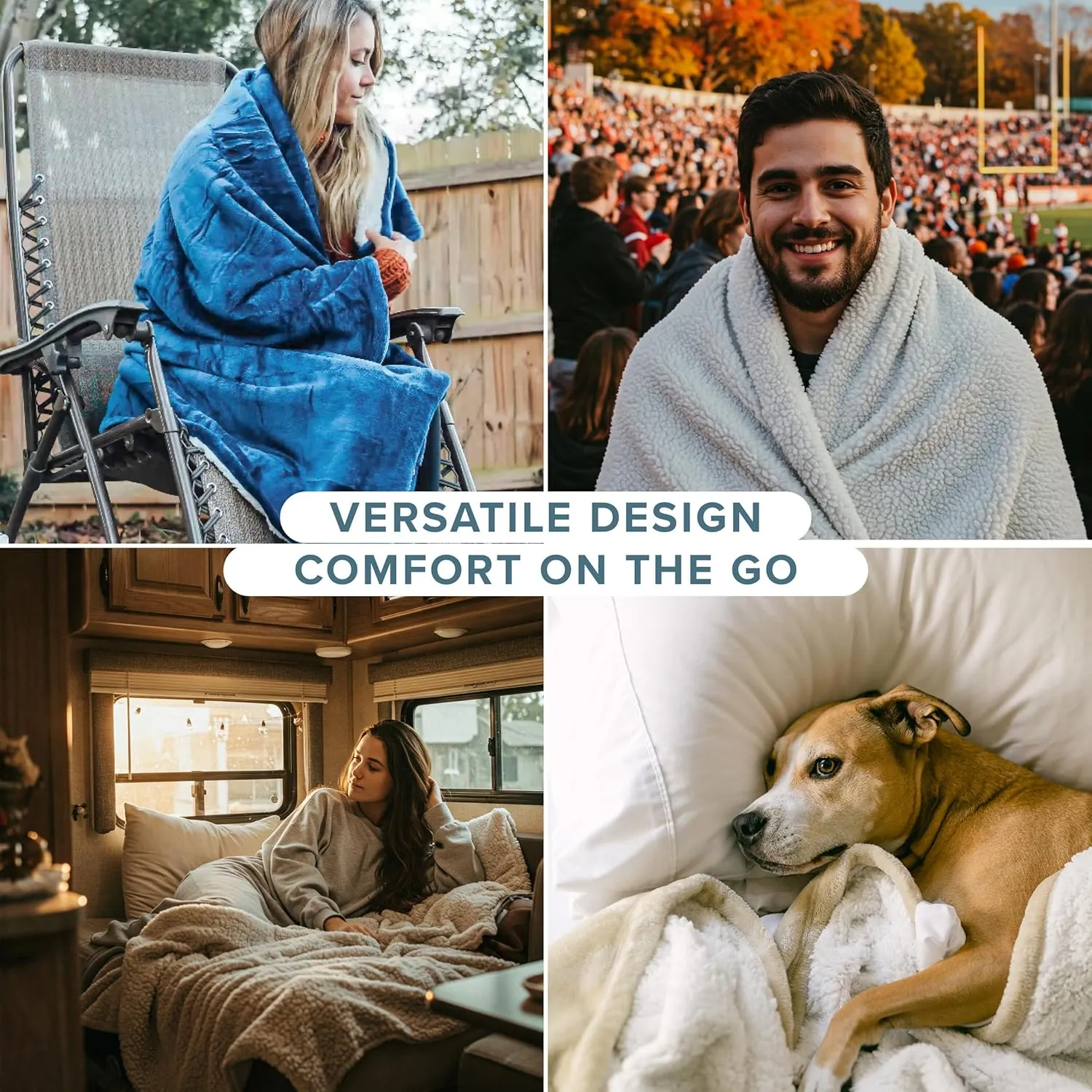 Bare Home Sherpa Fleece Blanket - Extra Long - Blanket for Bed, Sofa, Couch, Camping, Travel, and Gifts - Warm & Lightweight - Fluffy & Soft - Reversible (Twin/Twin XL, Light Grey)